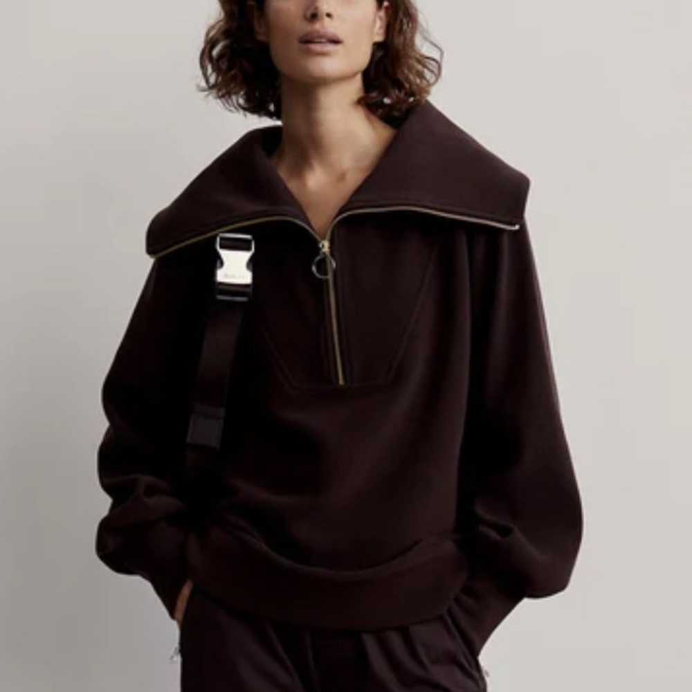 Varley vine pullover zip sweater